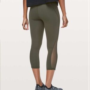 Lululemon Train Times Crop 21" Legging Dark Olive